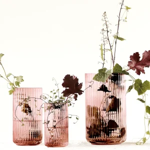Lyngby Vase Glas burgundy H 20 | 25 | 15 cm