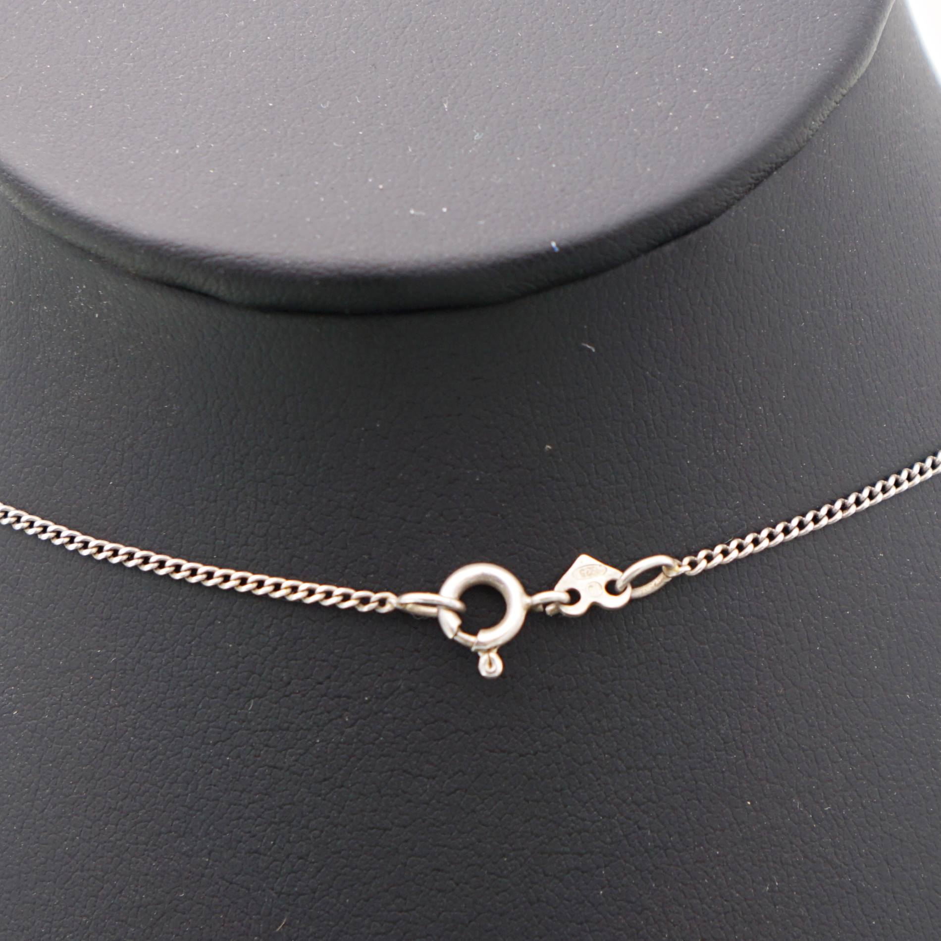 Meissen Porzellan Anhänger Feldblumen – Silber 925 – Bild 3