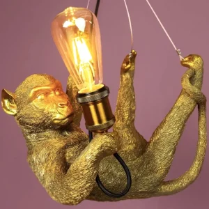 Pendelleuchte Äffchen CHARLIE gold Werner Voß Höhe 30 cm
