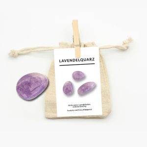 Lavendelquarz Trommelstein (leicht rissig)