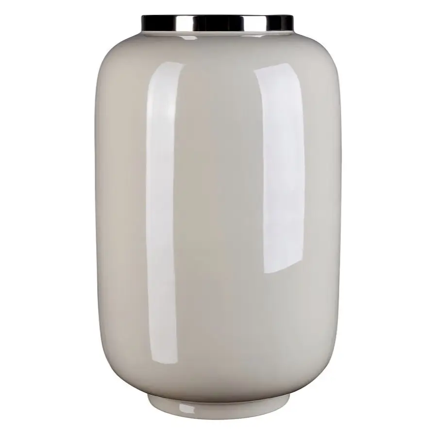 Bodenvase XXL | große Vase sandstone/silber SAIGON GiftCompany Höhe 65 cm – Bild 5
