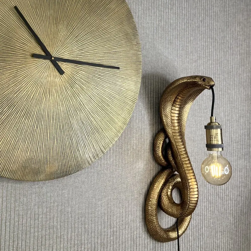 Wandleuchte Schlange KOBRA gold Höhe 52 cm – Bild 3