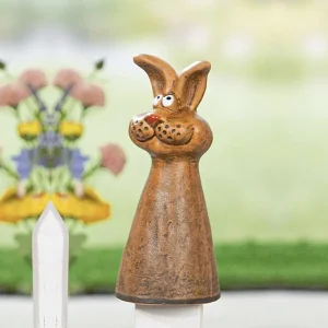 Zaunhocker Keramik Pfostenhocker Hase HOPPEL H 19 cm